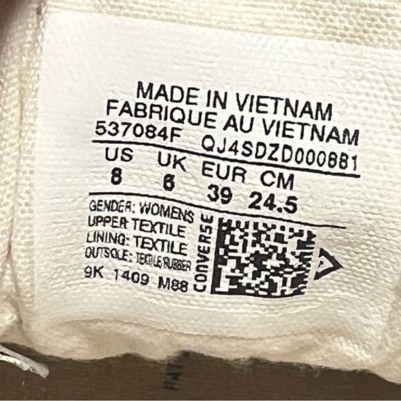 Converse Chuck Taylor All Star Womens Shoreline Cream Canvas Slip On Sneakers 8 - Picture 9 of 10